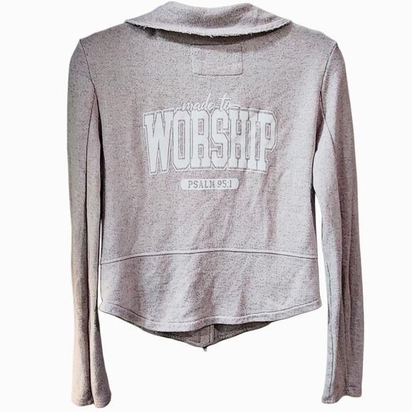Made to Worship Upcycled Zip Soft Cropped Jacket, Women's S - Picture 1 of 5
